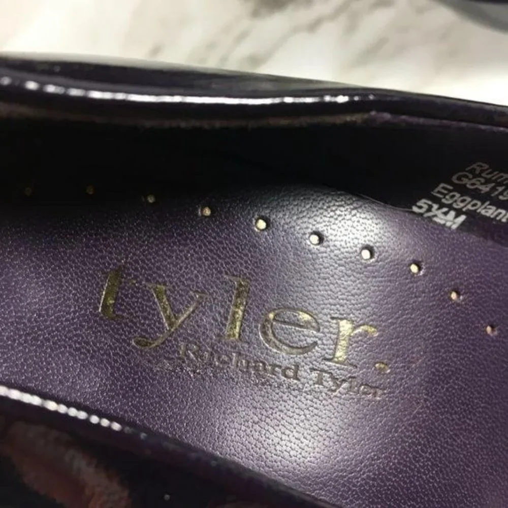 Tyler by Richard Tyler Purple Peep Toe Heels 5.5